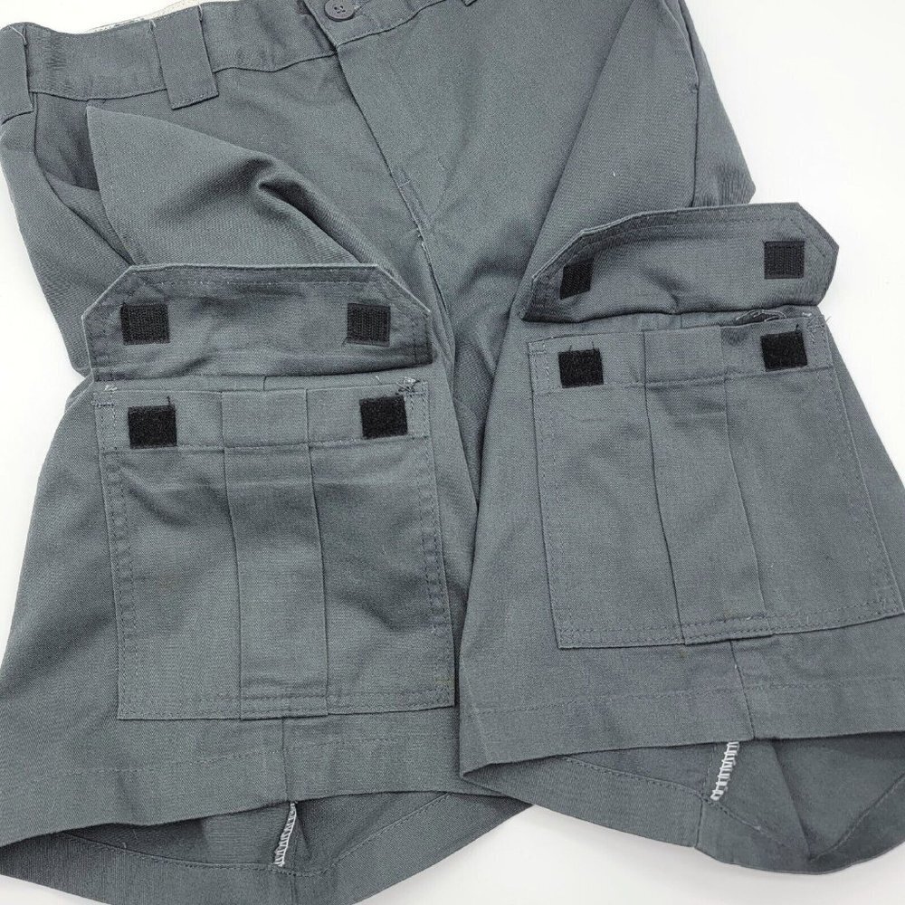 Dickies Flex Cargo Shorts Mens 30 Relaxed Fit Gray Pockets Twill Workwear - Picture 4 of 16